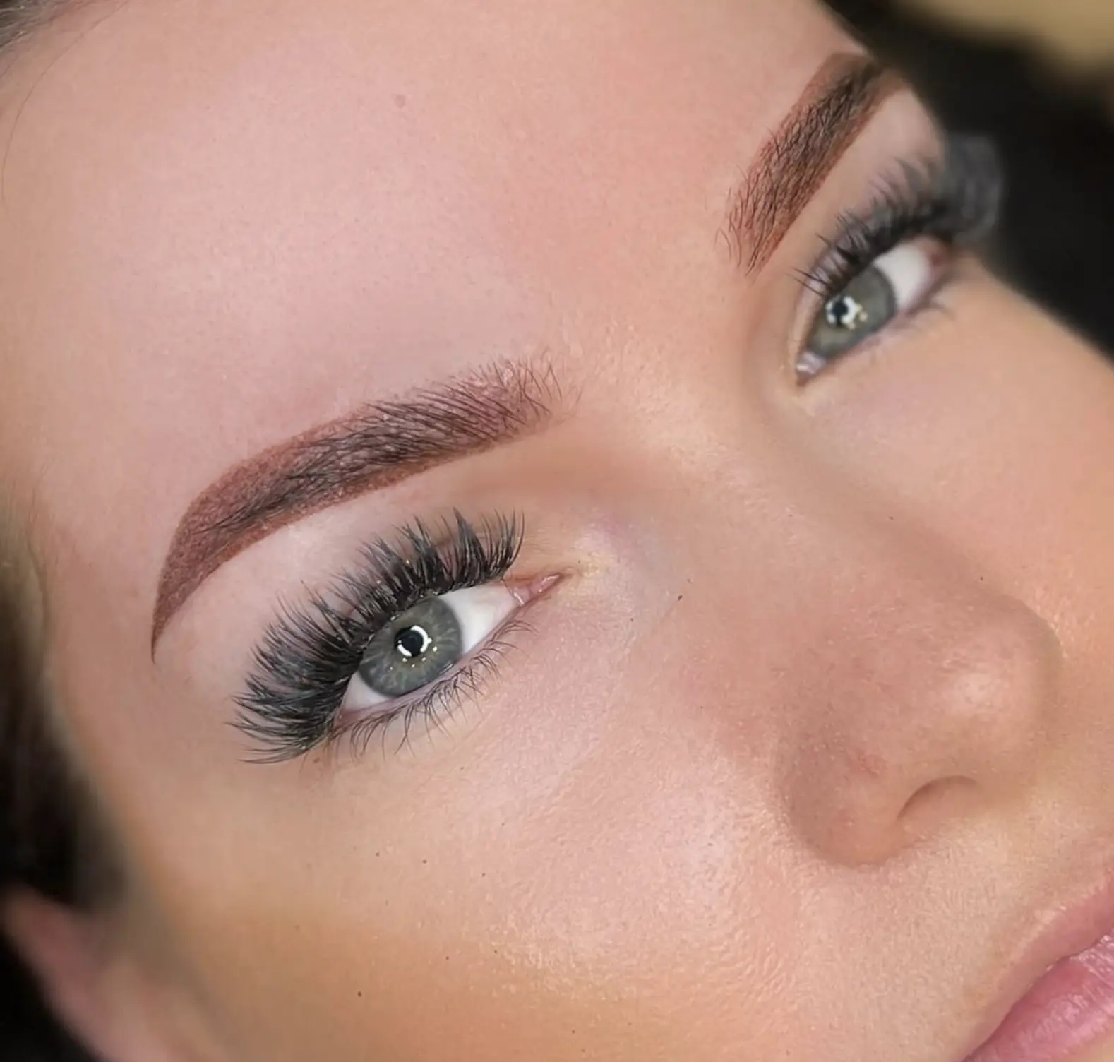 Grey brows before lamination