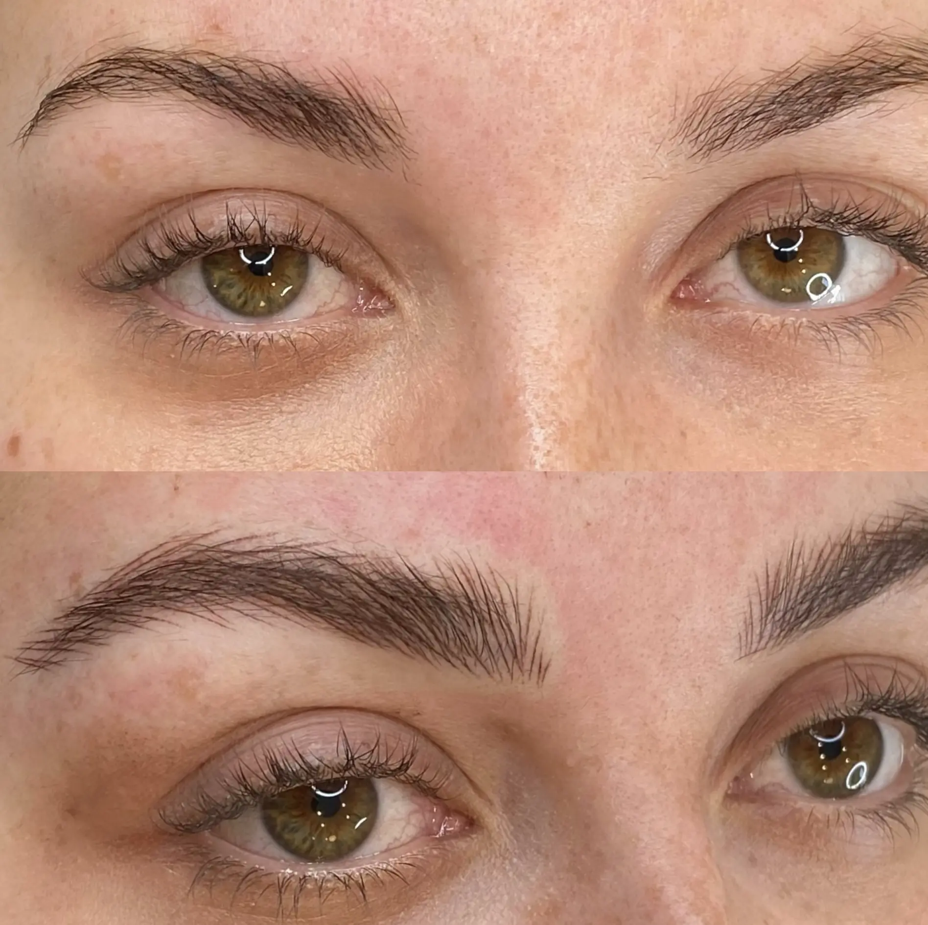 Sparse brows before and after